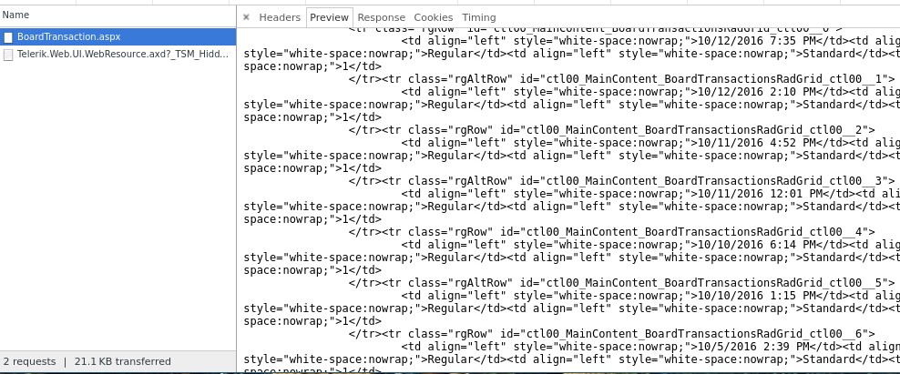 a bunch of garbage html that is very not fun, instead of some nice json