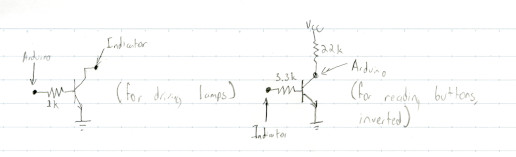 The transistor switch schematics